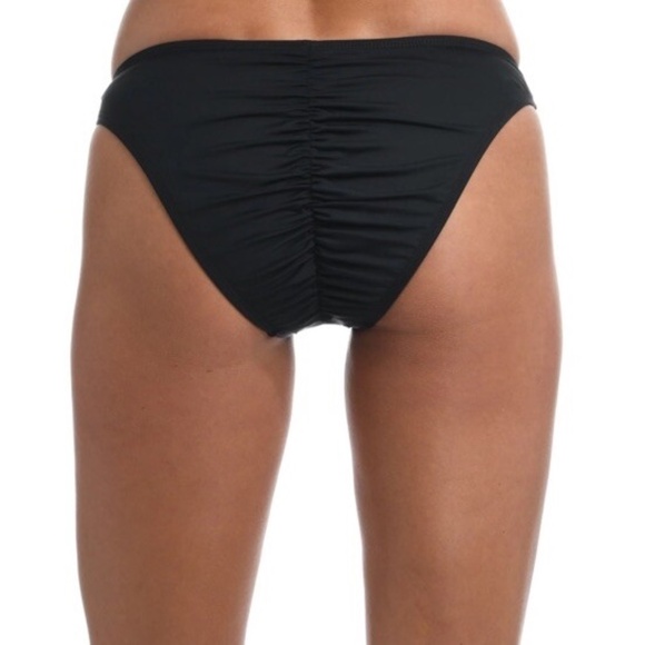 NWT La Blanca Island Goddess Scoop Front Ruched Back Bottom - size 10 - Picture 2 of 5